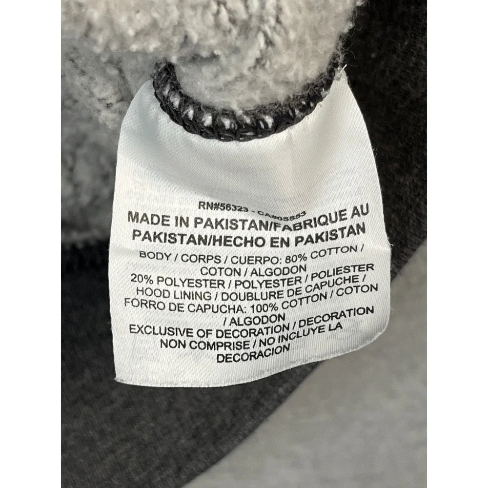 Nike Hoodie Charcoal Grey Pullover Sweatshirt Large Kangaroo Pocket‎ Cotton/poly